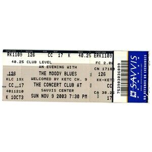 Vintage 2003 Moody Blues Full Complete Concert Ticket Stub St Louis MO